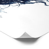 Navy Blue Jellyfish kustdecor Poster (Hoek)
