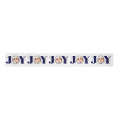 Navy blue Joy met kerstfoto met bessen Lint (Voorkant)