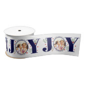 Navy blue Joy met kerstfoto met bessen Lint (Spoel)