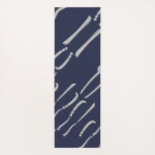 Navy Blue Kalmerend Patroon Yoga Mat (Achterkant)