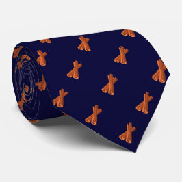 Navy Blue kaneel stick naadloos patroon Stropdas