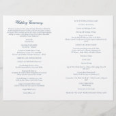 Navy Blue katholieke Wedding Mass Ceremony Program (Achterkant)