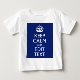 Navy Blue Keep Calm en geef tekst op maat uit
