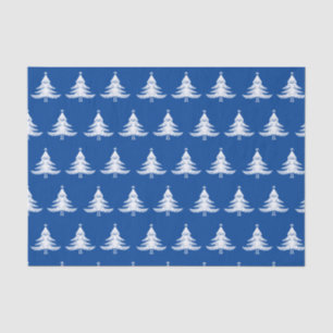 Navy Blue Kerstboom Tissuepapier