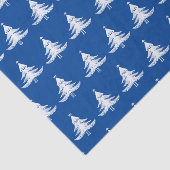 Navy Blue Kerstboom Tissuepapier (Detail)