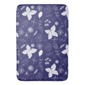 Navy Blue Kerstmis Badmat (Voorkant Verticaal)