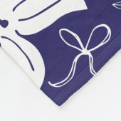 Navy Blue Kerstmis Fleece Deken (Hoek)