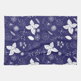 Navy Blue Kerstmis Theedoek