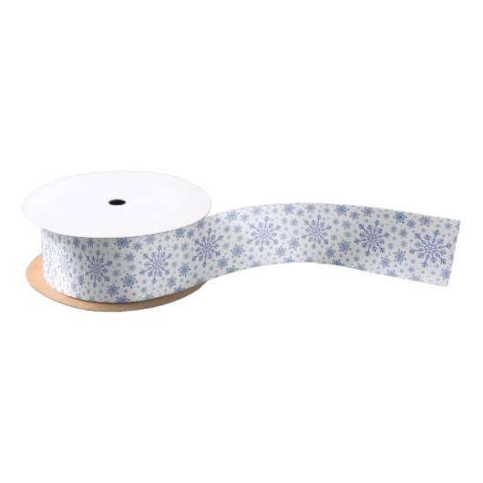 Navy Blue-kerstsnowflakes op Winter White Lint (Spoel)