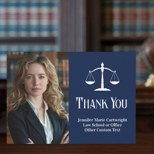 Navy Blue Law Kantoor Douane Advocaat Bedankkaart