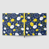 Navy Blue Lemon Art – Verfrissend Citrus Design Gastenboek (Volledig)