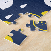 Navy Blue Lemon Art – Verfrissend Citrus Design Legpuzzel (Zijkant)