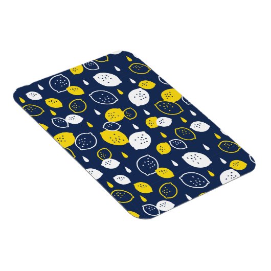 Navy Blue Lemon Art – Verfrissend Citrus Design Magneet (Rechterzijde)