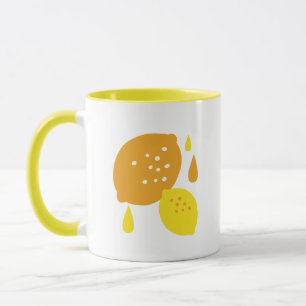 Navy Blue Lemon Art – Verfrissend Citrus Design Mok
