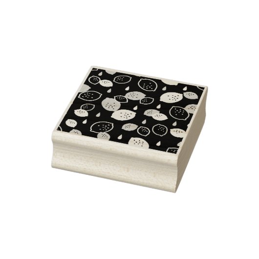 Navy Blue Lemon Art – Verfrissend Citrus Design Rubberstempel (Stempel)