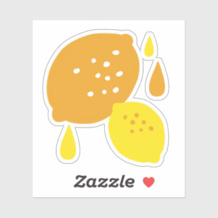 Navy Blue Lemon Art – Verfrissend Citrus Design Sticker