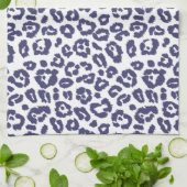 Navy Blue Leopard Pattern Theedoek (Gevouwen)