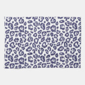 Navy Blue Leopard Pattern Theedoek (Horizontaal)