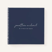 Navy Blue Letters to My Son Memory Keepomwille Notitieboek (Voorkant)