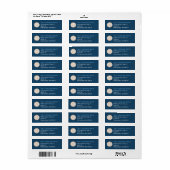 Navy Blue Logo'd Business Mailing Etiket (Full Sheet)
