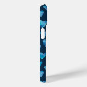 Navy Blue Love Hart patroon Case-Mate iPhone Case (Achterkant / Rechts)