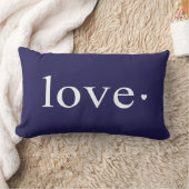 Navy Blue Love Heart Monogram Kussen (Deken)