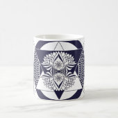 Navy Blue Mandala Coffee Mug Koffiemok (Center)