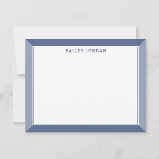 Navy Blue Mannen Notitiekaartje (Voorkant)