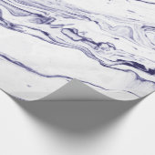 Navy Blue Marble Cadeaupapier (Hoek)