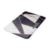 Navy Blue Marble Mosaic Badmat (Gekanteld)