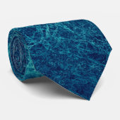 Navy Blue Marble Texture Stropdas (Opgerold)