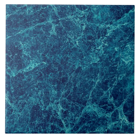 Navy Blue Marble Texture Tegeltje (Voorkant)