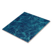 Navy Blue Marble Texture Tegeltje (Zijkant)