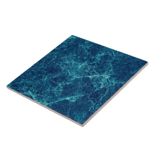 Navy Blue Marble Texture  Tegeltje (Zijkant)