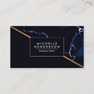 Navy Blue Marble Visitekaartje