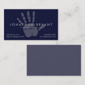 Navy Blue Massage Therapist Visitekaartje (Voorkant / Achterkant)