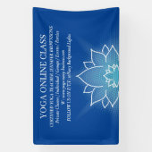 Navy Blue Meditatie Salon Yoga Lotus Spandoek (Verticaal)