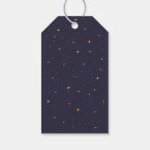 Navy Blue Merry kerst Cadeaulabel (Achterkant)