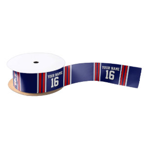 Navy Blue met Red White Stripes Team Jersey Lint