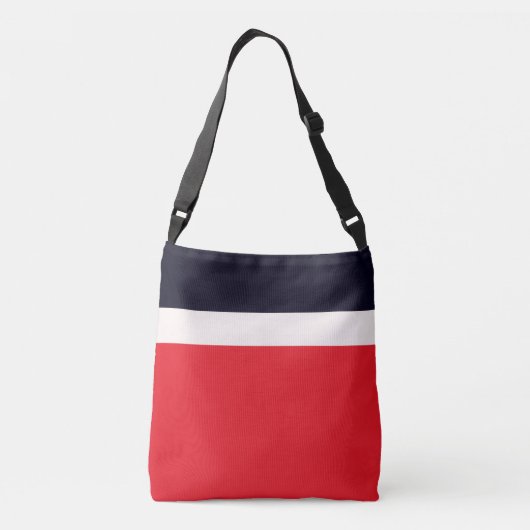 Navy Blue met rood Crossbody Tas (Achterkant)