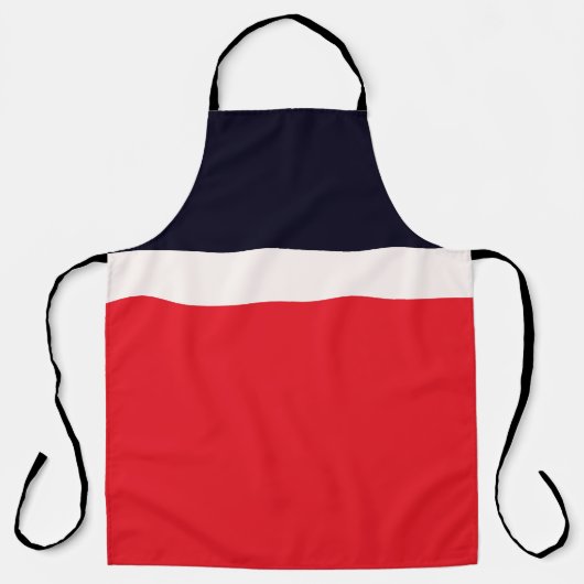 Navy Blue met rood Schort (Voorkant)
