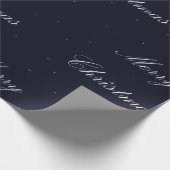 Navy Blue met witte kerst Cadeaupapier (Hoek)