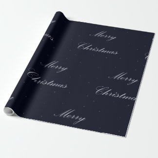 Navy Blue met witte kerst Cadeaupapier