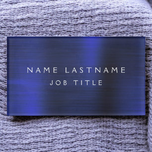 Navy Blue Metallic Folie Modern Business Naambadge