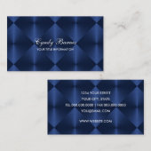 Navy Blue Metallic look Diamond Tegels Visitekaartje (Voorkant / Achterkant)