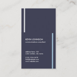 Navy blue minimal masculine professional card visitekaartje