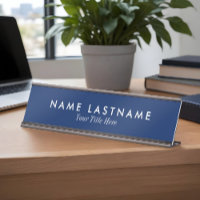 Navy Blue Minimalist Custom Desk