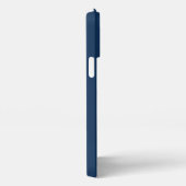 Navy Blue Minimalist Gepersonaliseerd iPhone Hoesje (Rechterkant)