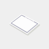 Navy Blue Minimalist Monogram Post-it® Notes (Schuin)