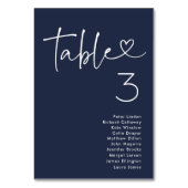 Navy Blue Minimalist Script Modern Wedding Kaart (Achterkant)